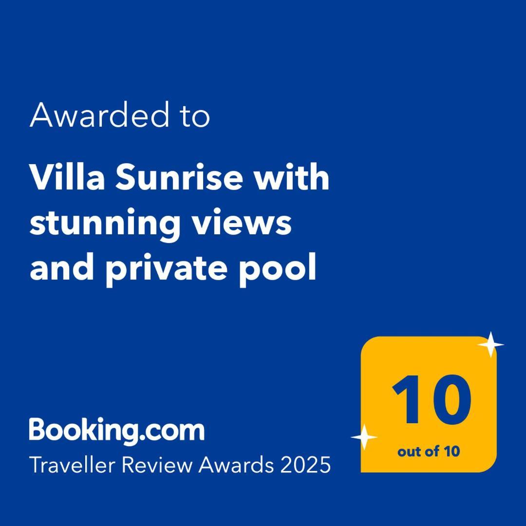 Villa Sunrise With Stunning Views And Private Pool Katokhorion  Exterior photo